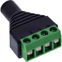 InLine 92504K laido jungtis 3,5 mm 4 kontaktų TRRS / gnybtų blokas 4 gnybtai Juoda, Žalia