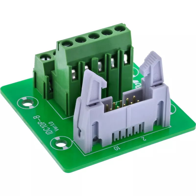 InLine 92504O laido jungtis IDC 10 / gnybtų blokas 5 gnybtai Žalia, Šviesiai pilka
