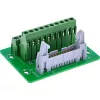 InLine 92504P IDC 20 lizdo į 10 kontaktų gnybtų bloką adapteris, montuojamas ant PCB
