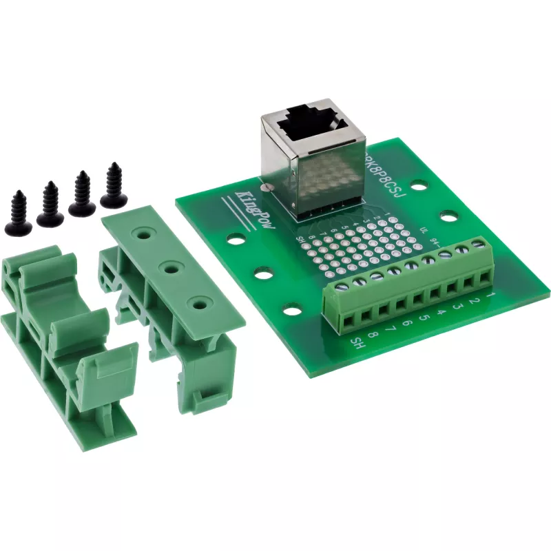 InLine 92505A RJ45 gnybtų blokas 8P8C / gnybtų juosta 9 gnybtai Žalia