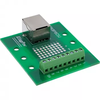 InLine 92505B RJ45 lizdo gnybtų blokas, tiesus, DIN bėgiui