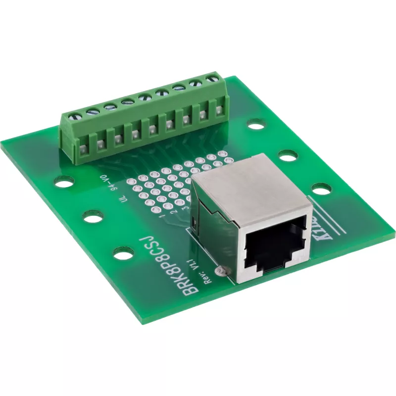 InLine 92505B RJ45 lizdo gnybtų blokas, tiesus, DIN bėgiui