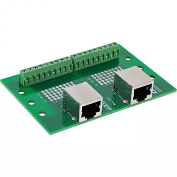 InLine 92505C dvigubas RJ45 lizdų gnybtų blokas, tiesus, DIN bėgiui