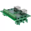 InLine 92505C dvigubas RJ45 lizdų gnybtų blokas, tiesus, DIN bėgiui