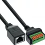 InLine 92505H laidų jungtis RJ45 Cat.5e 8P8C / gnybtų blokas, 8 kontaktų, juoda