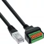 InLine 92505I laidų jungtis RJ45 Cat.5e 8P8C / gnybtų blokas, 8 kontaktų, juoda