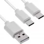 InLine 35121W USB laidas USB 2.0 1 m USB A 2 x USB C baltas