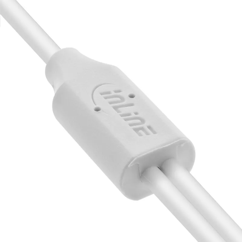 InLine 35121W USB laidas USB 2.0 1 m USB A 2 x USB C baltas