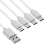InLine 35146W USB laidas USB 2.0 0,5 m USB A 4 x USB-C Baltas
