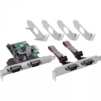PCIe 4 prievadų RS-232 sąsajos adapteris InLine 76619E