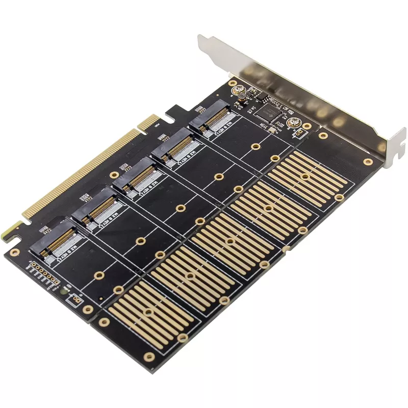 InLine 76619G PCIe x16 sąsajos adapteris – 5x M.2 SATA prievadai