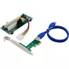 InLine 76619K PCIe x1 į 2x PCI 32 bitų sąsajos plokštė