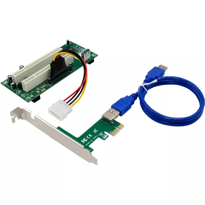 InLine 76619K PCIe x1 į 2x PCI 32 bitų sąsajos plokštė