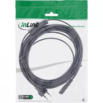 InLine 16155 maitinimo laidas juodas 5 m CEE7/16 IEC C7