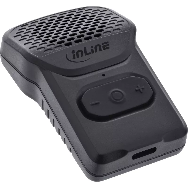 Nešiojamas monogarsiakalbis InLine 55383 — juodas, garsiakalbis 2,8 cm, Bluetooth 2,4 GHz (10 m atstumas)