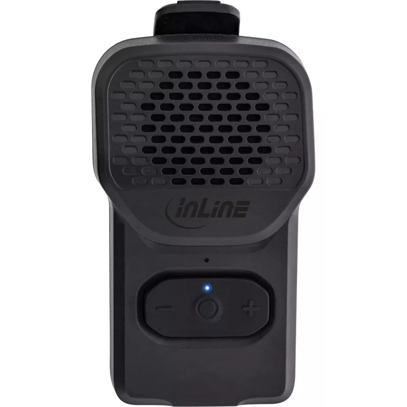 Nešiojamas monogarsiakalbis InLine 55383 — juodas, garsiakalbis 2,8 cm, Bluetooth 2,4 GHz (10 m atstumas)