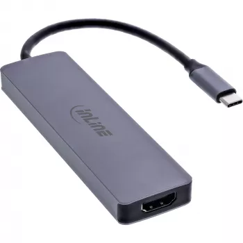 InLine 33271A USB 3.2 Gen 1 tipo C sąsajos stotelė, 5000 Mbit/s, pilka