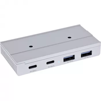 InLine 35395M sąsajos centras USB 3.2 Gen 2 (3.1 Gen 2) Type-C 10000 Mbit/s sidabrinis
