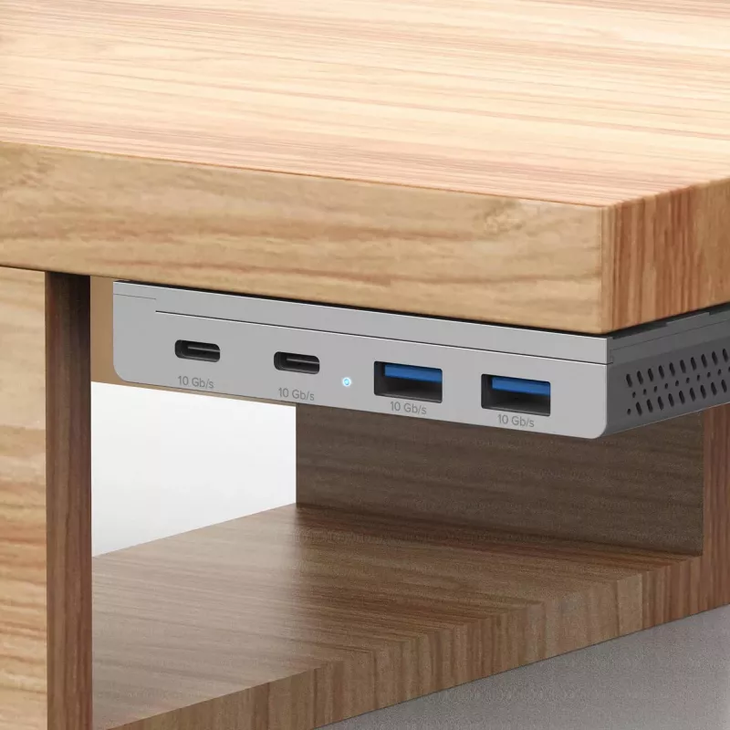 InLine 35395M sąsajos centras USB 3.2 Gen 2 (3.1 Gen 2) Type-C 10000 Mbit/s sidabrinis