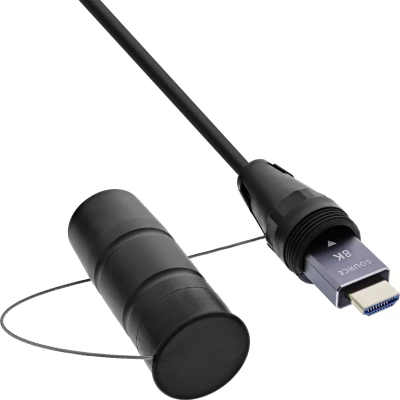 InLine 17990T HDMI laidas 90 m HDMI A tipo (standartinis) Juoda