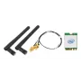 Belaidžio ryšio WLAN/Bluetooth rinkinys SHUTTLE WLN-M12 su Intel AX210 M.2 plokšte, triju juostų Wi‑Fi 6E (2,4/5/6 GHz), 2x2, 2400 Mbit/s, išorinėmis antenomis