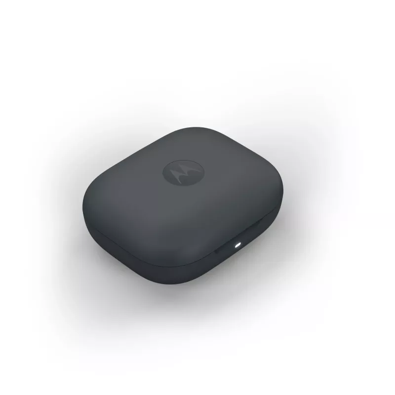 Ausinės MOTOROLA Moto Buds Bass TWS belaidės į ausį skirtos pokalbiams ir muzikai, juodos, 51 g