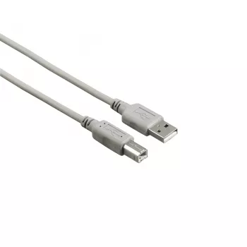 USB 2.0 laidas HAMA 00200900 — 1,5 m, USB A į USB B, pilkas
