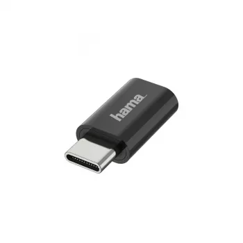 Adapteris lyties keitiklis Hama 00200310 Micro USB į USB-C juodas