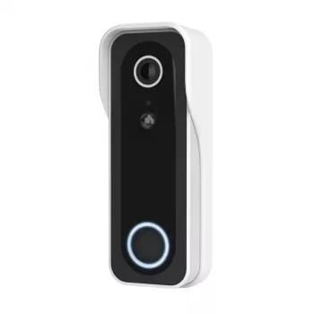 Vaizdo skambutis TRUST DOORCAM-3000, 3 MP, Wi‑Fi 2,4 GHz, MicroSD iki 256 GB, baterija/USB, juoda/balta