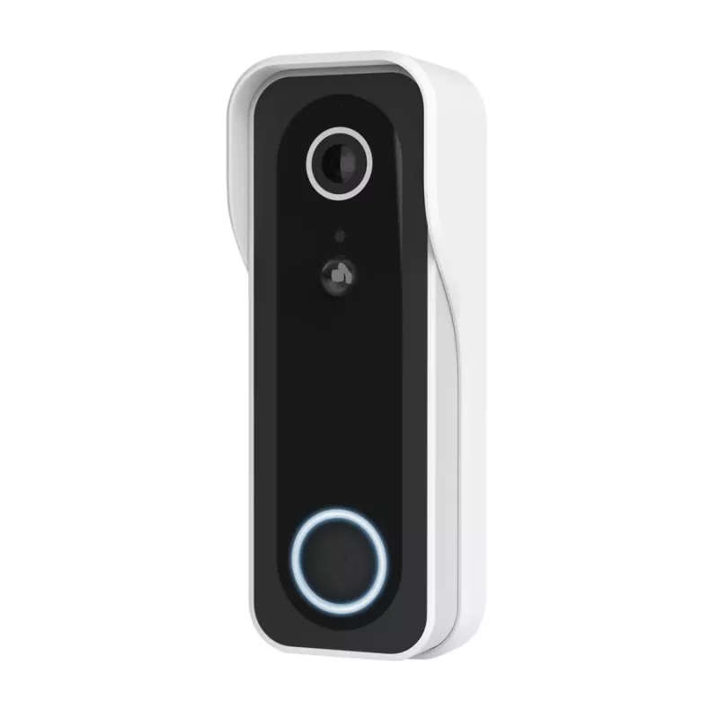Vaizdo skambutis TRUST DOORCAM-3000, 3 MP, Wi‑Fi 2,4 GHz, MicroSD iki 256 GB, baterija/USB, juoda/balta