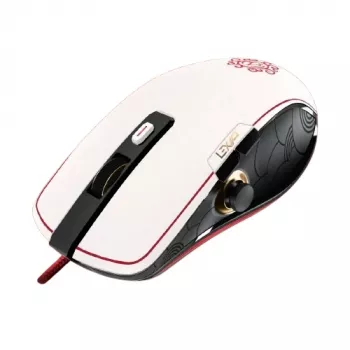 Lexip X Ubisoft - Assassin's Creed - Shadows Pelė, Dešinei rankai, Optinė, USB Type-A, 12000 DPI, Juoda, Auksinė, Raudona, Balta