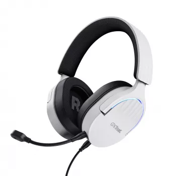 Trust GXT 490 FAYZO ausinės su mikrofonu, laidinės, USB-A, juodos/baltos