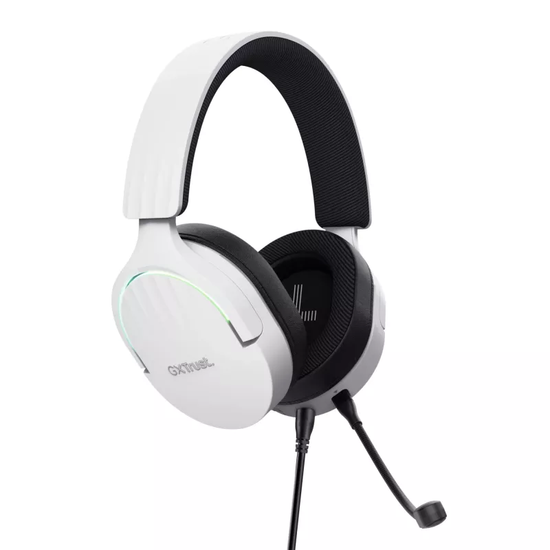Trust GXT 490 FAYZO ausinės su mikrofonu, laidinės, USB-A, juodos/baltos