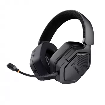 Trust GXT 493 Carus ausinės laidinės ir belaidės, antgalvinės, žaidimams, USB Type-C / USB Type-A, Bluetooth, juodos