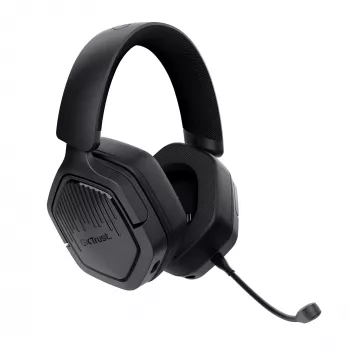 Trust GXT 493 Carus ausinės laidinės ir belaidės, antgalvinės, žaidimams, USB Type-C / USB Type-A, Bluetooth, juodos
