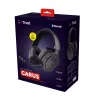 Trust GXT 493 Carus ausinės laidinės ir belaidės, antgalvinės, žaidimams, USB Type-C / USB Type-A, Bluetooth, juodos