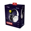 Trust GXT 493W Carus ausinės su mikrofonu, belaidės ir laidinės, 50 mm, 20–20 000 Hz, USB-C / USB-A, Bluetooth, baltos
