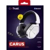 Trust GXT 493W Carus ausinės su mikrofonu, belaidės ir laidinės, 50 mm, 20–20 000 Hz, USB-C / USB-A, Bluetooth, baltos