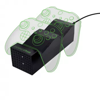 Trust GXT 250 Dvigubo įkrovimo stovelis Xbox Series X | S, USB, juodas