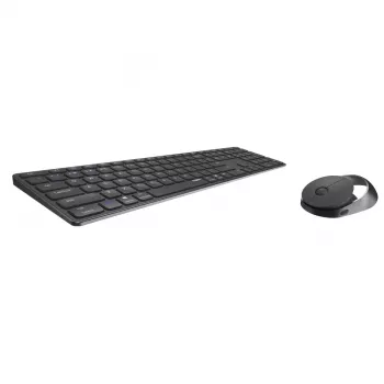 Rapoo 9850M belaidė klaviatūra ir pelė, RF / Bluetooth, QWERTZ vokiškas išdėstymas, pilka