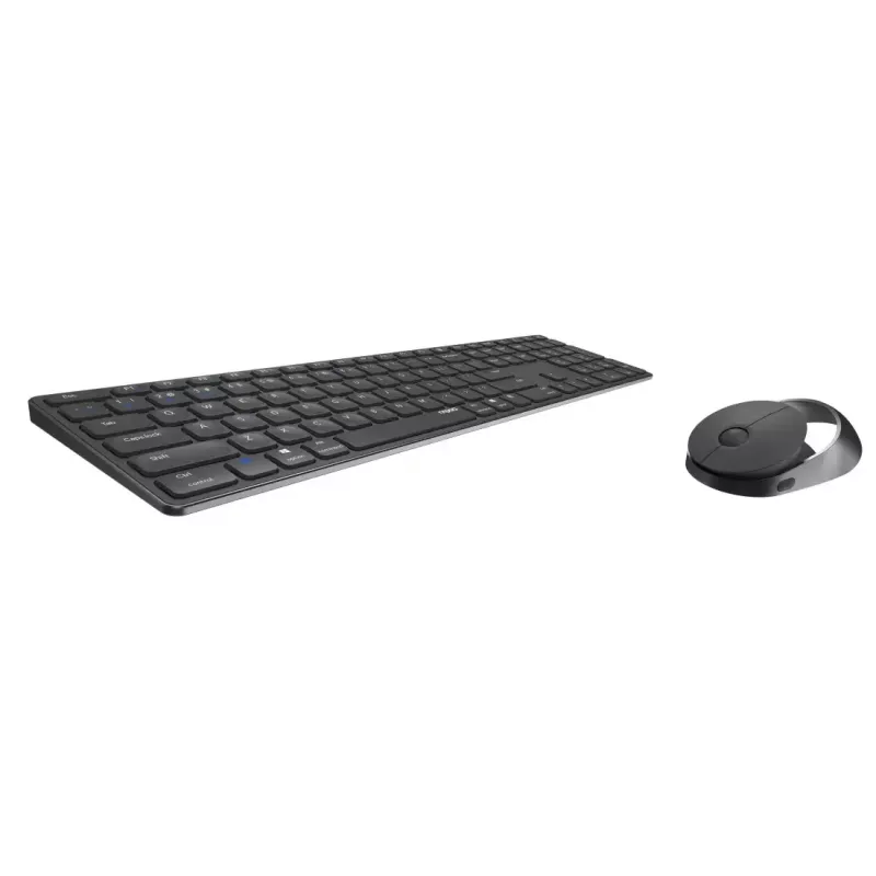 Rapoo 9850M belaidė klaviatūra ir pelė, RF / Bluetooth, QWERTZ vokiškas išdėstymas, pilka