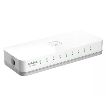 D-Link DES-1008C nevaldomas Fast Ethernet (10/100) komutatorius, 8 prievadai, stalinis, baltas