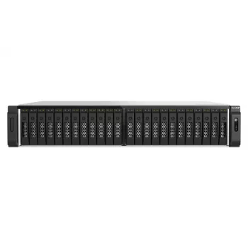 QNAP TS-h3077AFU-R7-64G NAS / saugojimo serveris Rack (2U) AMD Ryzen™ 5 64 GB DDR5 0 TB QuTS hero juoda, metalinė