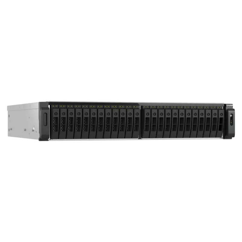 QNAP TS-h3077AFU-R7-64G NAS / saugojimo serveris Rack (2U) AMD Ryzen™ 5 64 GB DDR5 0 TB QuTS hero juoda, metalinė