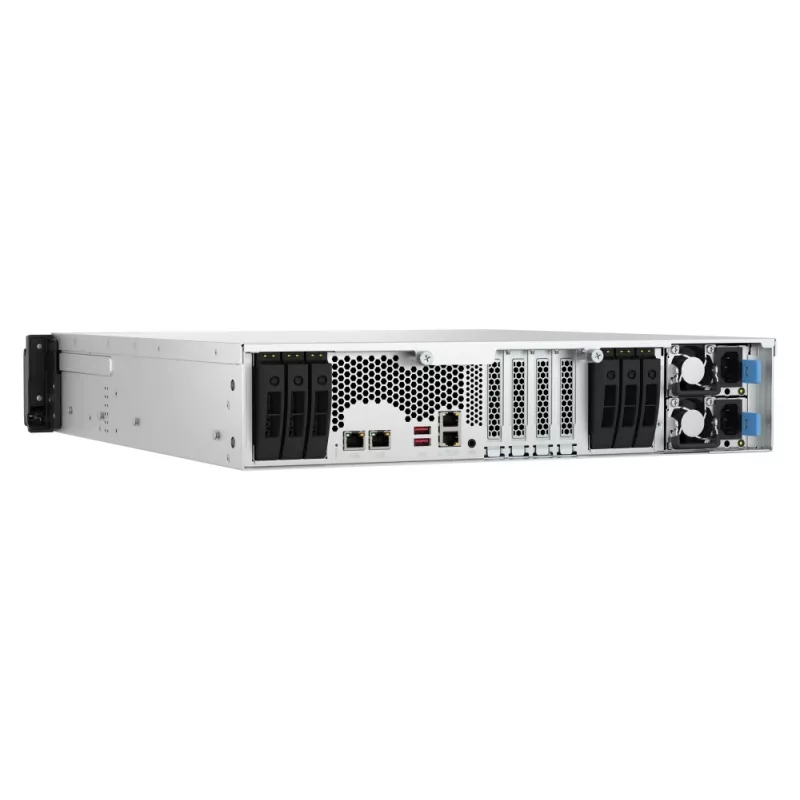 QNAP TS-h3077AFU-R7-64G NAS / saugojimo serveris Rack (2U) AMD Ryzen™ 5 64 GB DDR5 0 TB QuTS hero juoda, metalinė