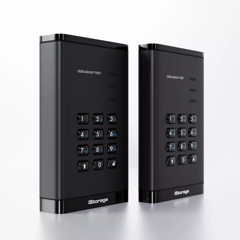 iStorage diskAshur PRO³ HDD 4TB – Saugus nešiojamas kietasis diskas