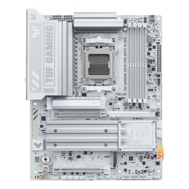 Pagrindinė plokštė ASUS TUF GAMING X870-PRO WIFI7 W NEO, AMD X870, Socket AM5, ATX, DDR5, 4 DIMM, 256 GB, Wi‑Fi 7, 5Gb Ethernet
