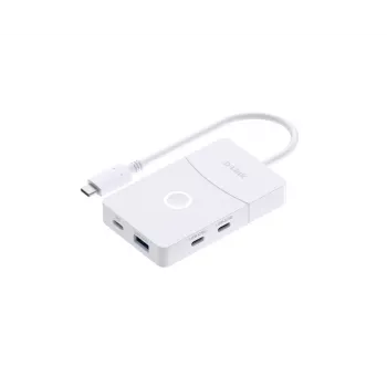 D-Link DUP-501 USB 3.2 Gen 1 tipo C 5 prievadų stotelė, 5000 Mbit/s, balta