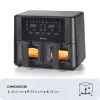 Ariete 4631 Dviguba oro gruzdintuvė 9L, 2400W, 11 programų, juoda