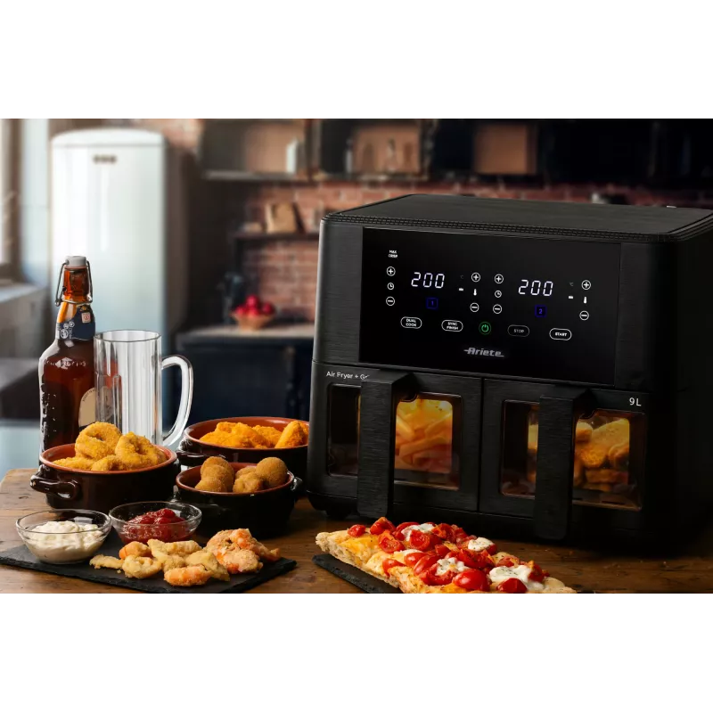 Ariete 4631 Dviguba oro gruzdintuvė 9L, 2400W, 11 programų, juoda